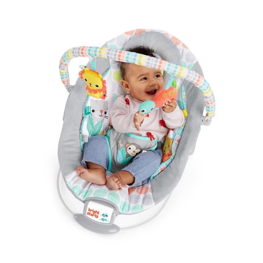 Bright Starts - Kūdikių vibruojantis gultas su melodija WHIMSICAL WILD 3xLR14