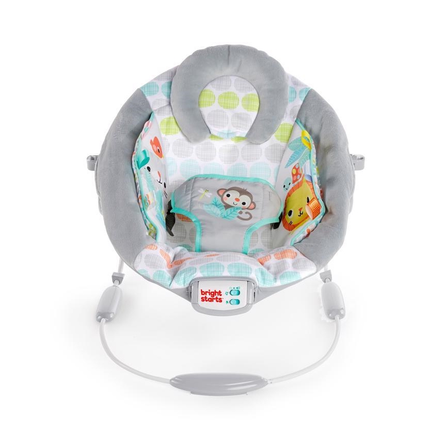 Bright Starts - Kūdikių vibruojantis gultas su melodija WHIMSICAL WILD 3xLR14