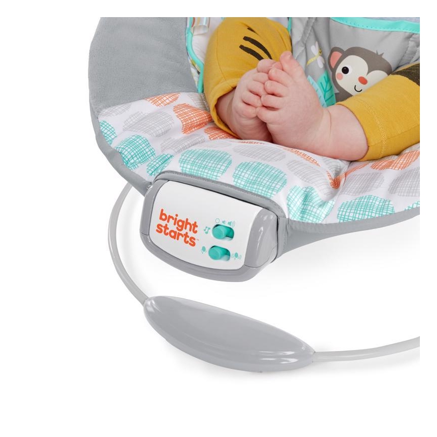 Bright Starts - Kūdikių vibruojantis gultas su melodija WHIMSICAL WILD 3xLR14