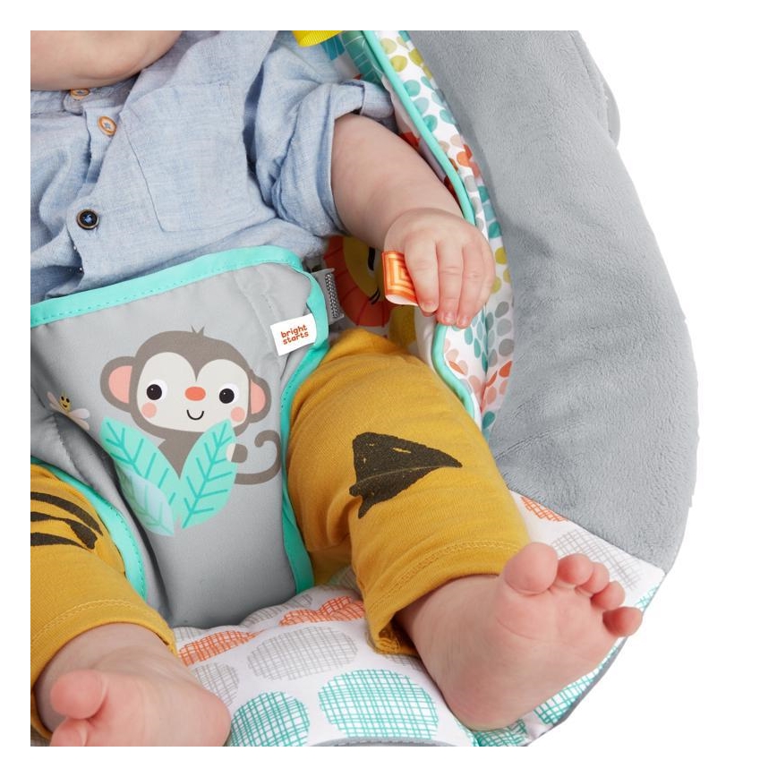 Bright Starts - Kūdikių vibruojantis gultas su melodija WHIMSICAL WILD 3xLR14