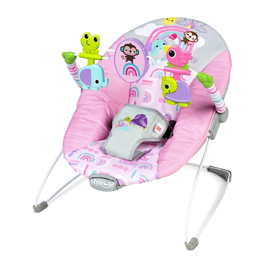 Bright Starts - Kūdikių vibruojantis rokeris PINK PARADISE 1xLR14
