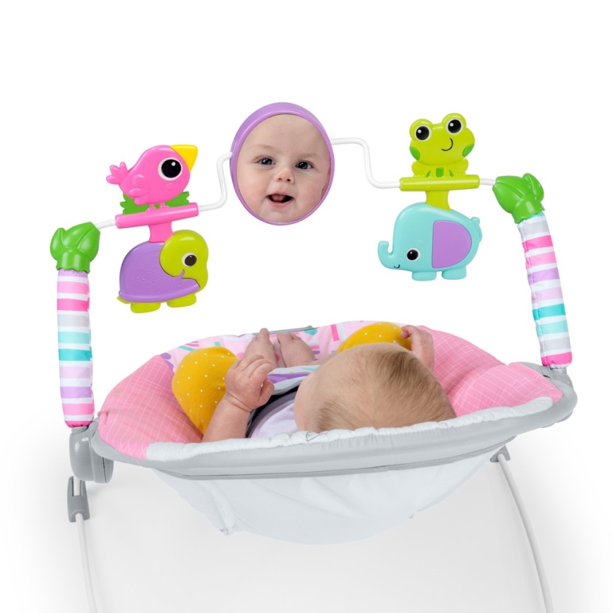 Bright Starts - Kūdikių vibruojantis rokeris PINK PARADISE 1xLR14