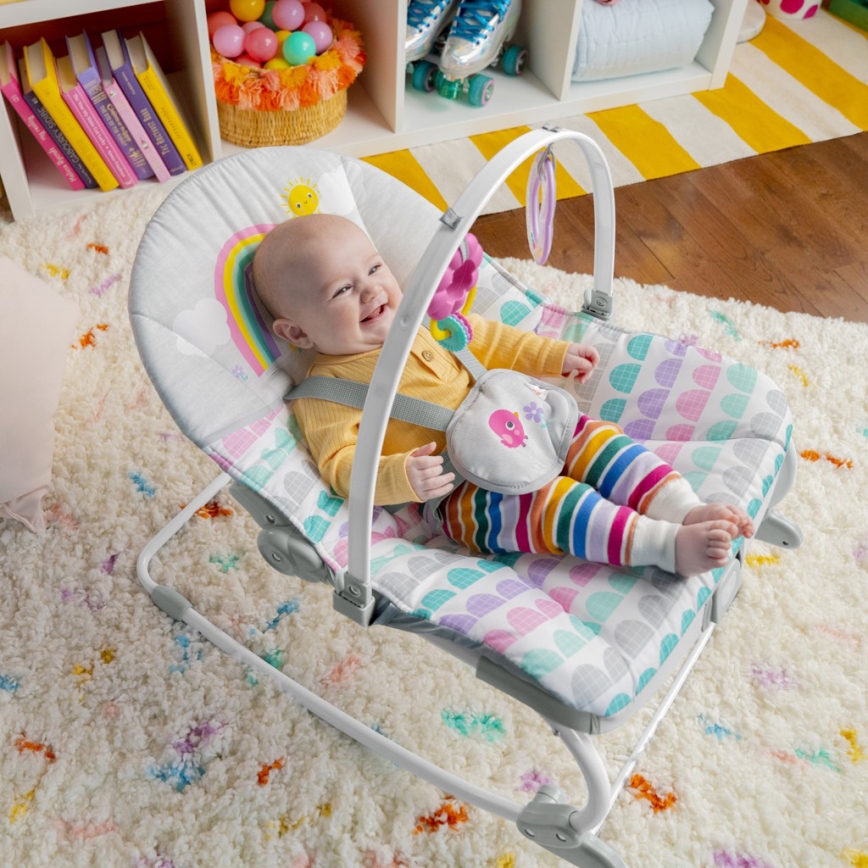 Bright Starts - Kūdikių vibruojantis rokeris ROSY RAINBOW 1xLR14