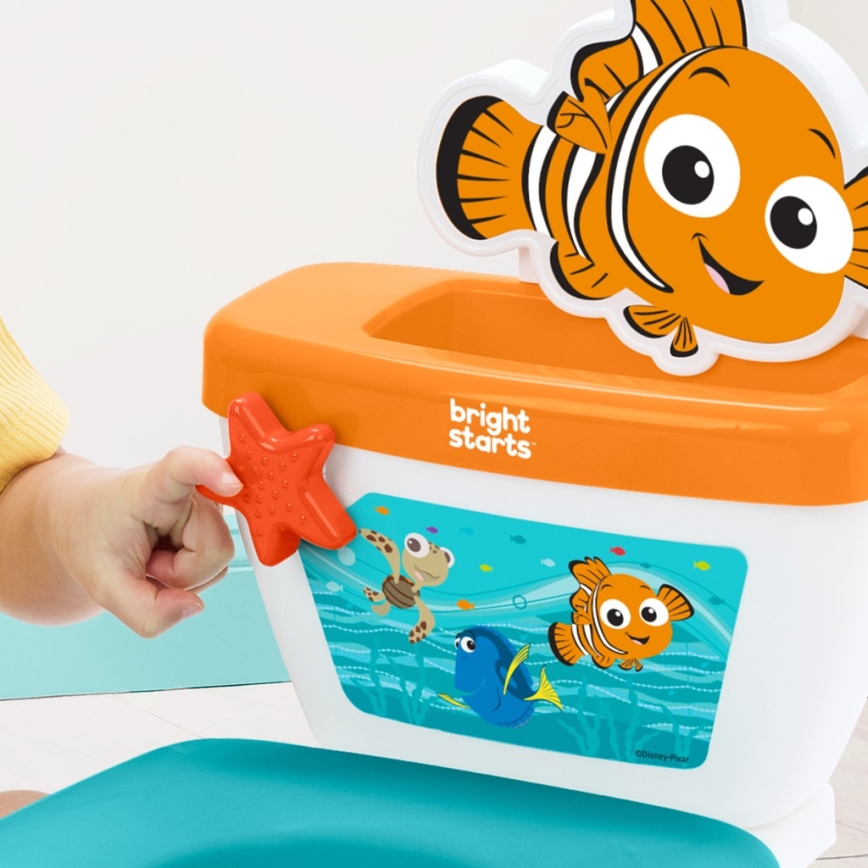 Bright Starts - Vaikiškas tualetas su garso efektais MY SIZE Finding Nemo 2xAAA