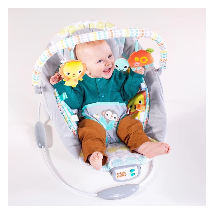 Bright Starts - Vaikiškas vibruojantis gultas su melodija WHIMSICAL WILD