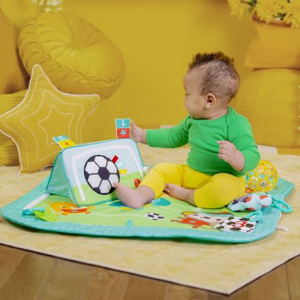 Bright Starts - Vaikiškas žaidimų kilimėlis OBALL GRIP & KICK 3xAA
