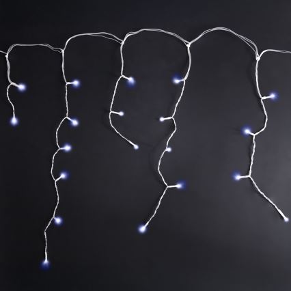 Brilagi - LED lauko kalėdinė girlianda 200xLED/8 funkcijų 13 m IP44 šaltai balta varvekliai