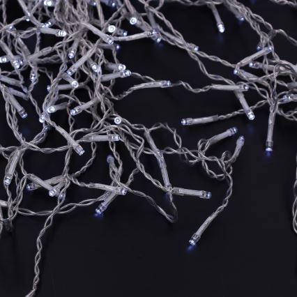 Brilagi - LED lauko kalėdinė girlianda 200xLED/8 funkcijų 13 m IP44 šaltai balta varvekliai