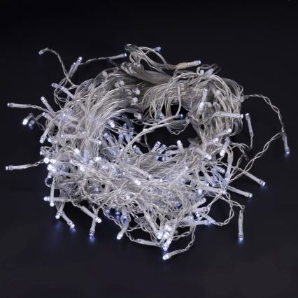 Brilagi - LED lauko kalėdinė girlianda 200xLED/8 funkcijų 13 m IP44 šaltai balta varvekliai