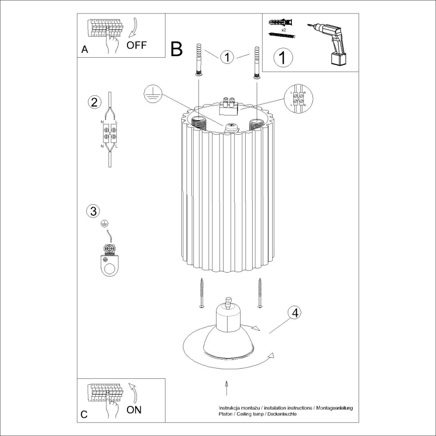 Brilagi - Akcentinis apšvietimas CRESTO 1xGU10/10W/230V 10 cm balta