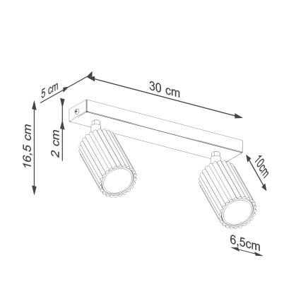 Brilagi - Akcentinis apšvietimas CRESTO 2xGU10/10W/230V juoda