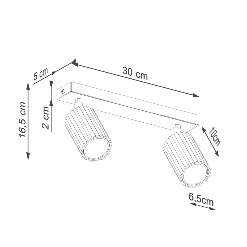 Brilagi - Akcentinis apšvietimas CRESTO 2xGU10/10W/230V juoda