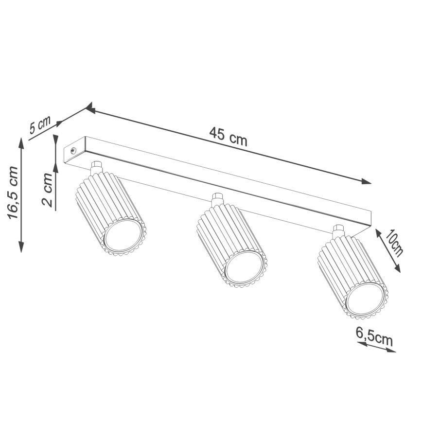Brilagi - Akcentinis apšvietimas CRESTO 3xGU10/10W/230V auksas