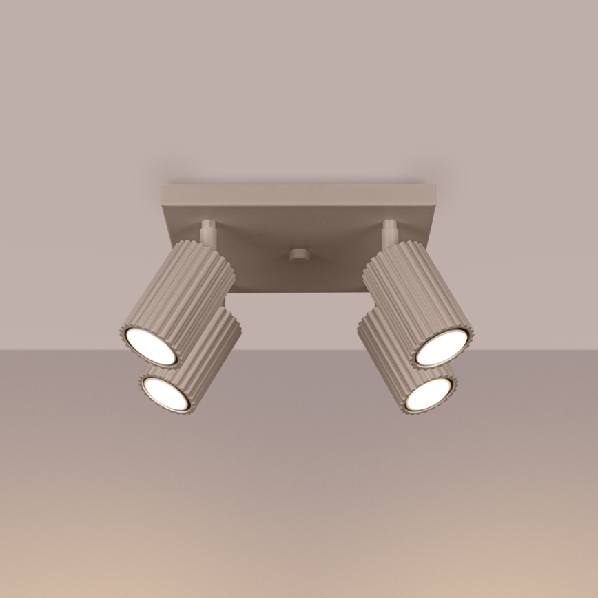 Brilagi - Akcentinis apšvietimas CRESTO 4xGU10/10W/230V taupe