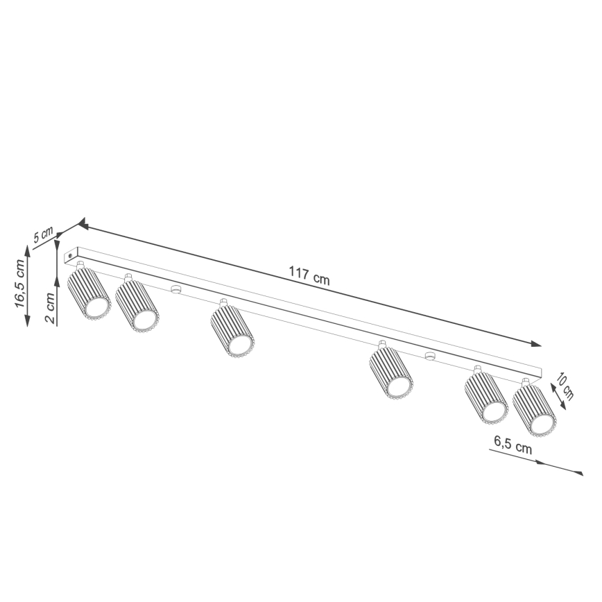 Brilagi - Akcentinis apšvietimas CRESTO 6xGU10/10W/230V juoda