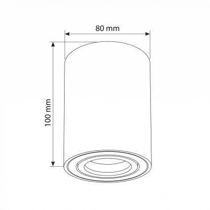 BRILAGI - Akcentinis apšvietimas MIA 1xGU10/30W/230V 100x80 mm juoda