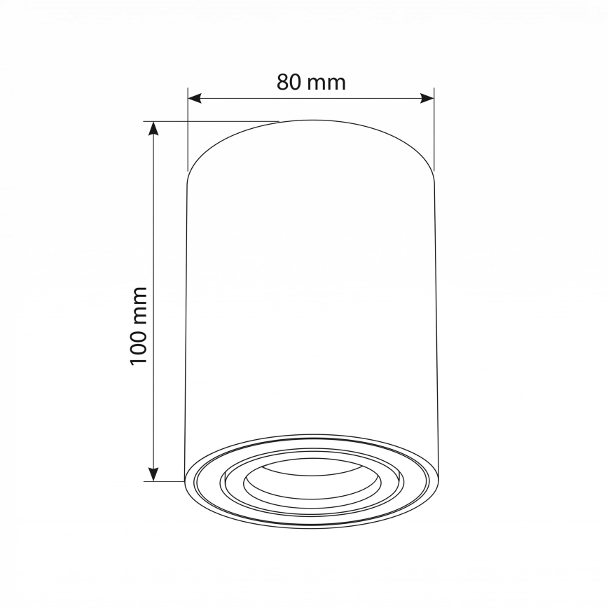 BRILAGI - Akcentinis apšvietimas MIA 1xGU10/30W/230V 100x80 mm juoda