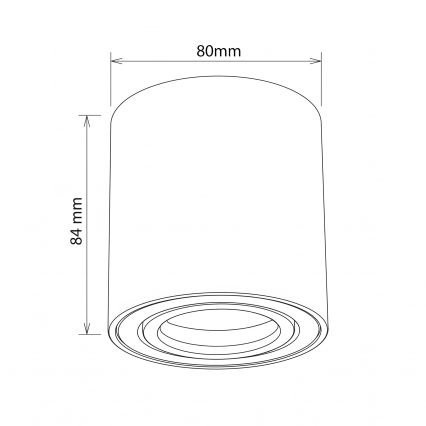 BRILAGI - Akcentinis apšvietimas MIA 1xGU10/30W/230V 84x80 mm antracitas