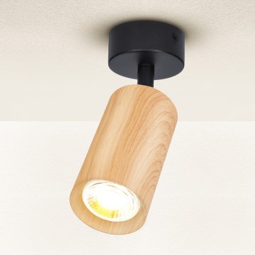 Brilagi - Akcentinis apšvietimas SELE 1xGU10/30W/230V juoda/ąžuolo dekoras