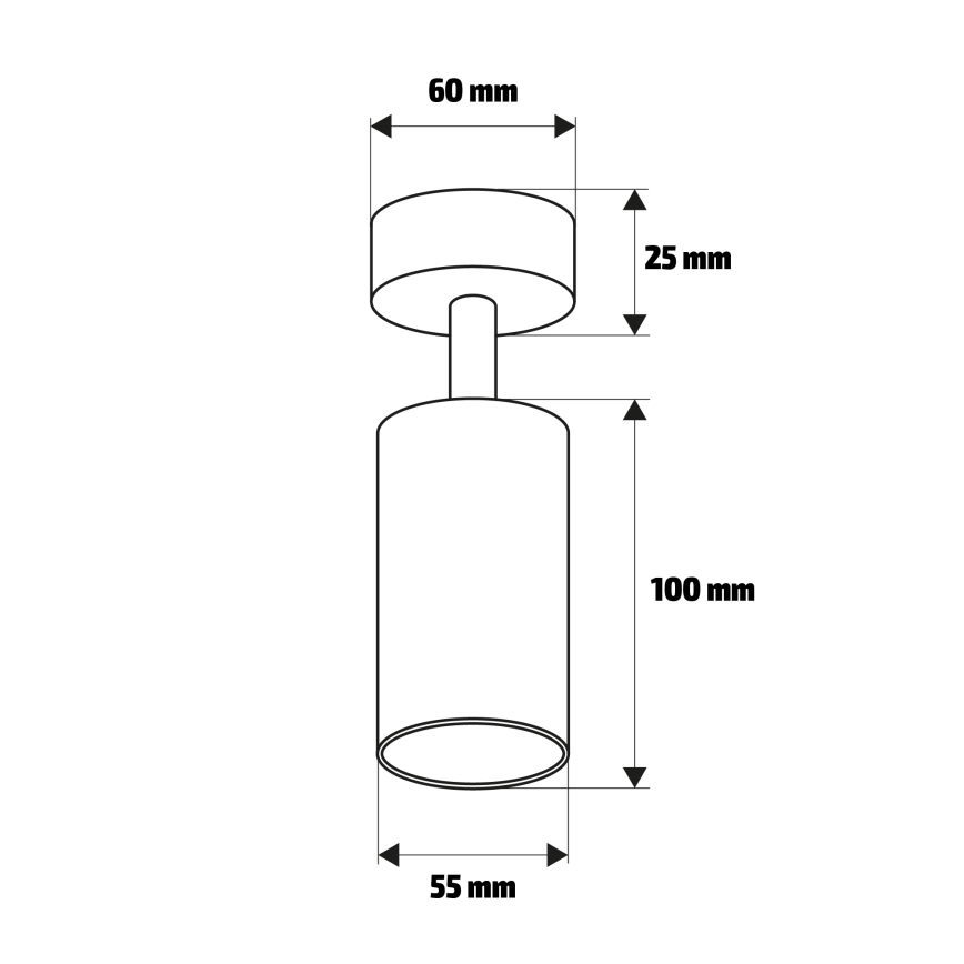 Brilagi - Akcentinis apšvietimas SELE 1xGU10/30W/230V juoda/ąžuolo dekoras