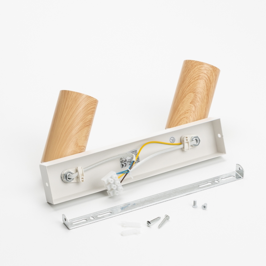 Brilagi - Akcentinis apšvietimas SELE 2xGU10/30W/230V balta/ąžuolo dekoras
