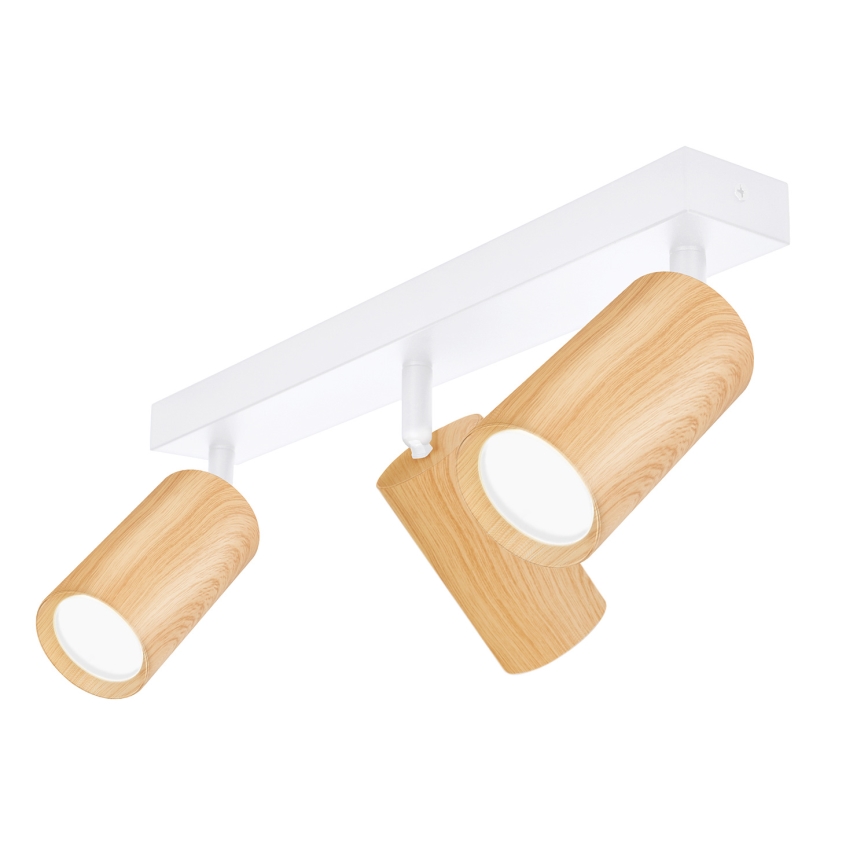 Brilagi - Akcentinis apšvietimas SELE 3xGU10/30W/230V balta/ąžuolo dekoras