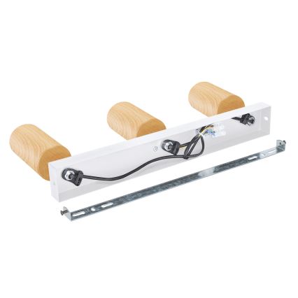 Brilagi - Akcentinis apšvietimas SELE 3xGU10/30W/230V balta/ąžuolo dekoras