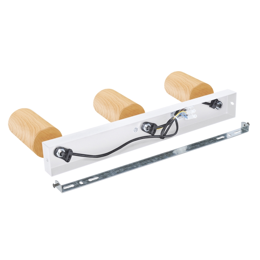 Brilagi - Akcentinis apšvietimas SELE 3xGU10/30W/230V balta/ąžuolo dekoras