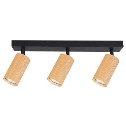 Brilagi - Akcentinis apšvietimas SELE 3xGU10/30W/230V juoda/ąžuolo dekoras