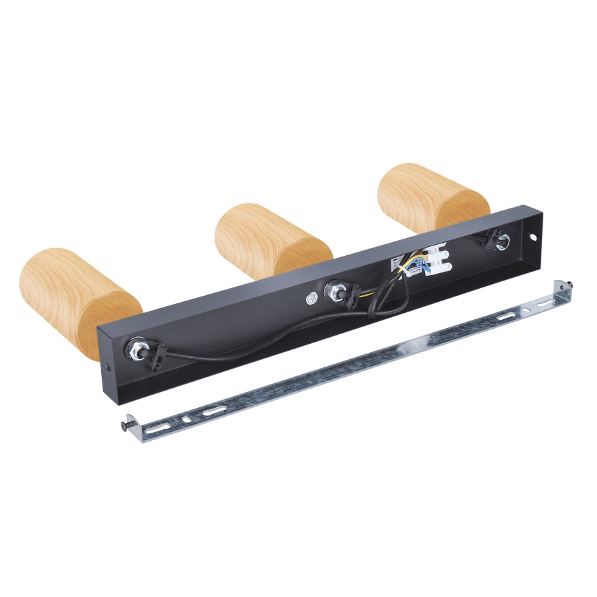 Brilagi - Akcentinis apšvietimas SELE 3xGU10/30W/230V juoda/ąžuolo dekoras