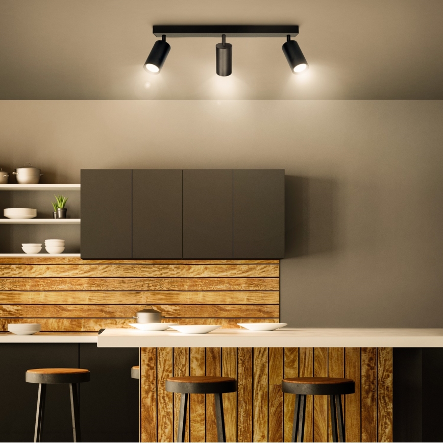 Brilagi - Akcentinis apšvietimas SELE 3xGU10/30W/230V juoda