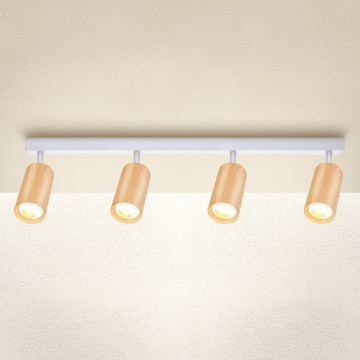 Brilagi - Akcentinis apšvietimas SELE 4xGU10/30W/230V balta/ąžuolo dekoras