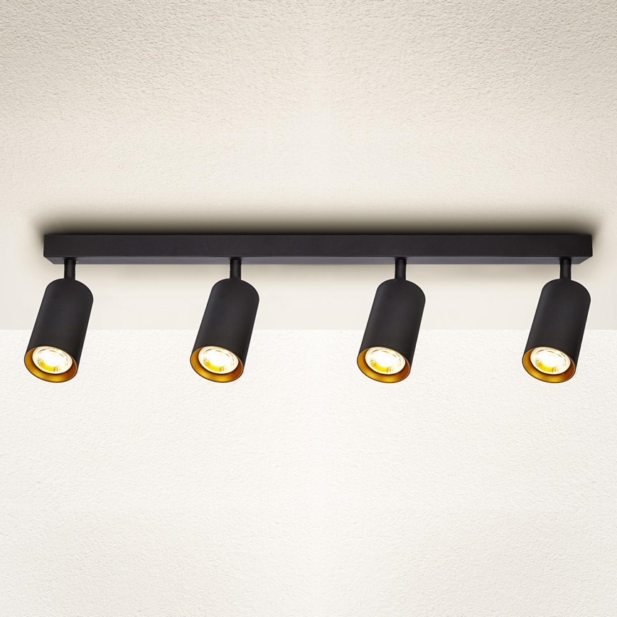 Brilagi - Akcentinis apšvietimas SELE 4xGU10/30W/230V juoda/auksas