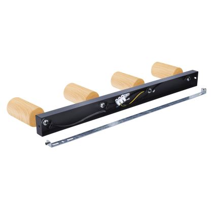 Brilagi - Akcentinis apšvietimas SELE 4xGU10/30W/230V juoda/ąžuolo dekoras