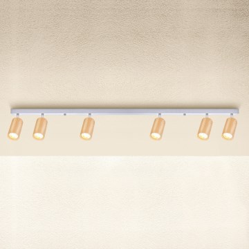 Brilagi - Akcentinis apšvietimas SELE 6xGU10/30W/230V balta/ąžuolo dekoras