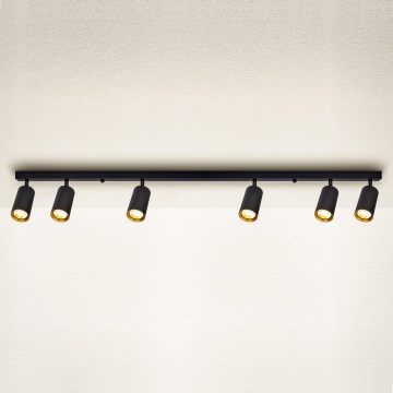 Brilagi - Akcentinis apšvietimas SELE 6xGU10/30W/230V juoda/auksas