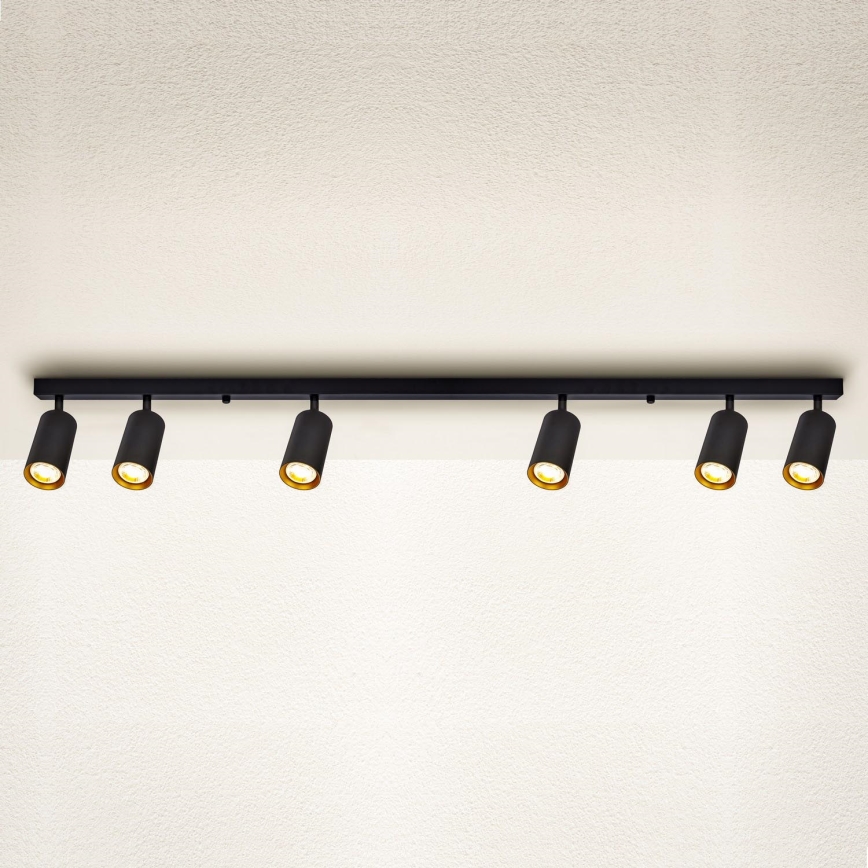Brilagi - Akcentinis apšvietimas SELE 6xGU10/30W/230V juoda/auksas
