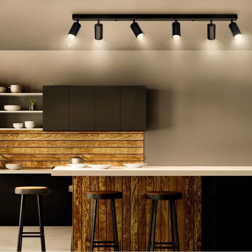 Brilagi - Akcentinis apšvietimas SELE 6xGU10/30W/230V juoda/auksas