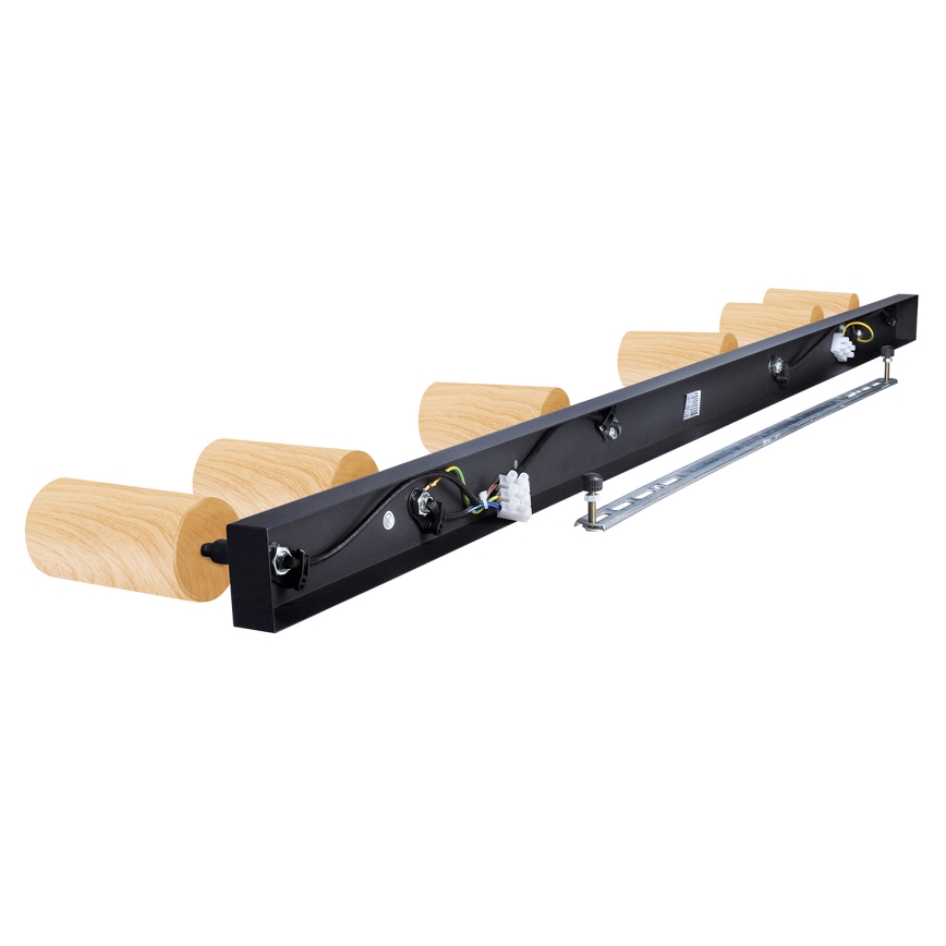 Brilagi - Akcentinis apšvietimas SELE 6xGU10/30W/230V juoda/ąžuolo dekoras