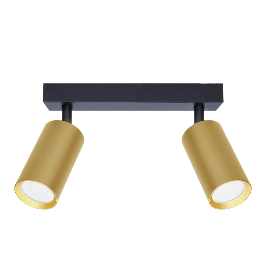 Brilagi - Akcentinis apšvietimas SELE GOLDEN 2xGU10/30W/230V juoda/auksas