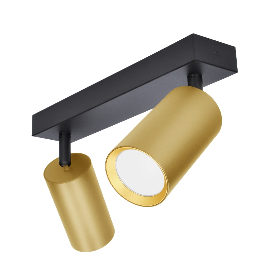 Brilagi - Akcentinis apšvietimas SELE GOLDEN 2xGU10/30W/230V juoda/auksas
