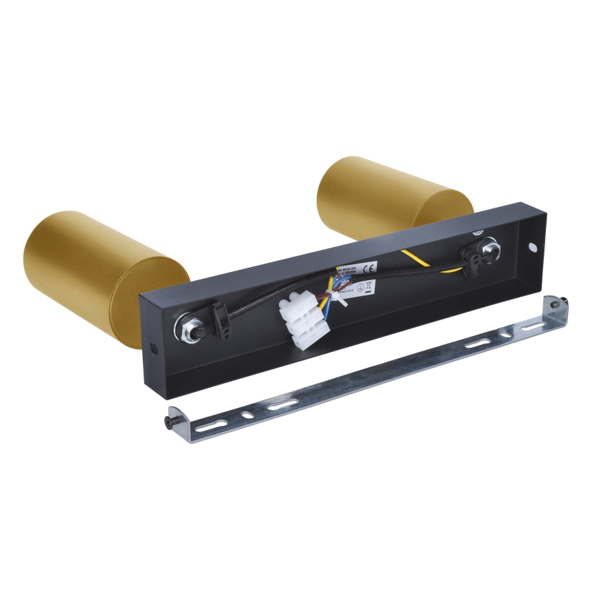 Brilagi - Akcentinis apšvietimas SELE GOLDEN 2xGU10/30W/230V juoda/auksas