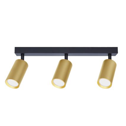 Brilagi - Akcentinis apšvietimas SELE GOLDEN 3xGU10/30W/230V juoda/auksas