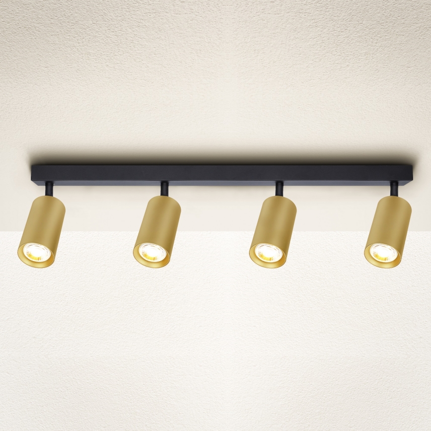 Brilagi - Akcentinis apšvietimas SELE GOLDEN 4xGU10/30W/230V juoda/auksas