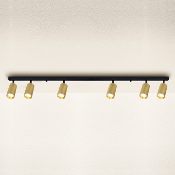 Brilagi - Akcentinis apšvietimas SELE GOLDEN 6xGU10/30W/230V juoda/auksas