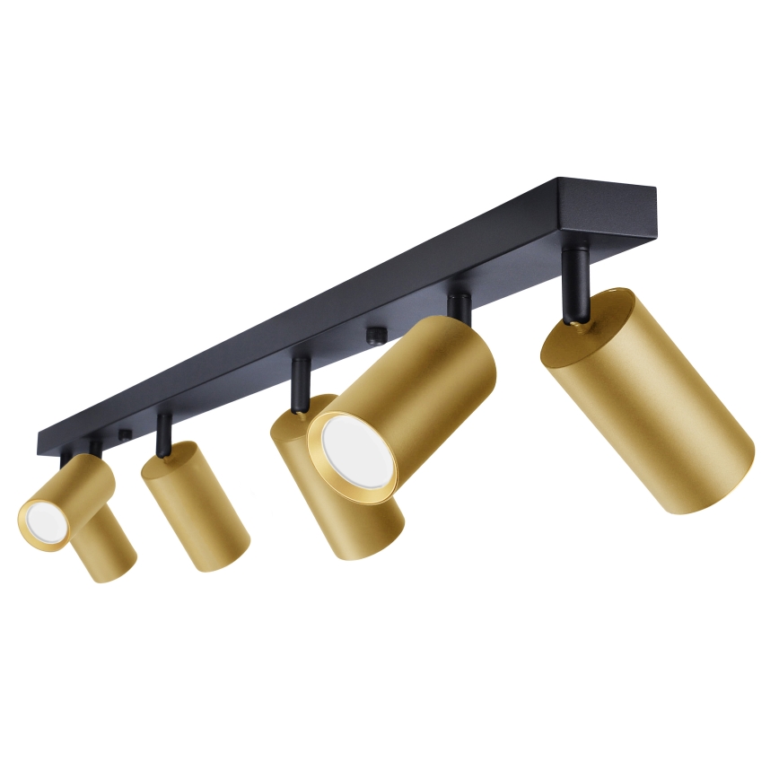 Brilagi - Akcentinis apšvietimas SELE GOLDEN 6xGU10/30W/230V juoda/auksas