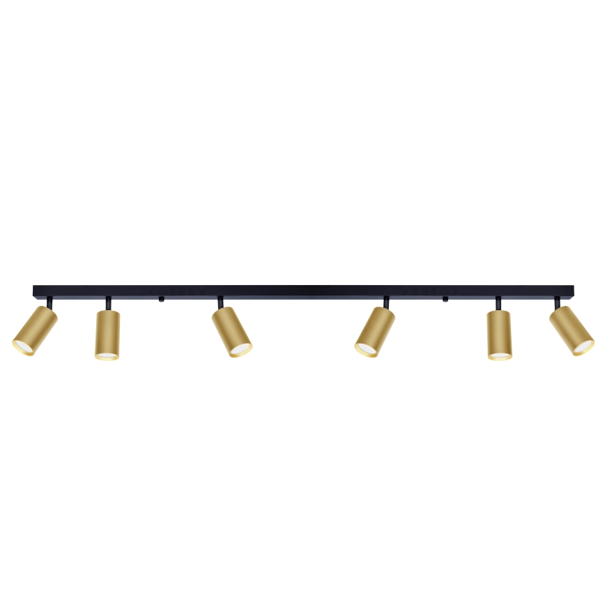Brilagi - Akcentinis apšvietimas SELE GOLDEN 6xGU10/30W/230V juoda/auksas