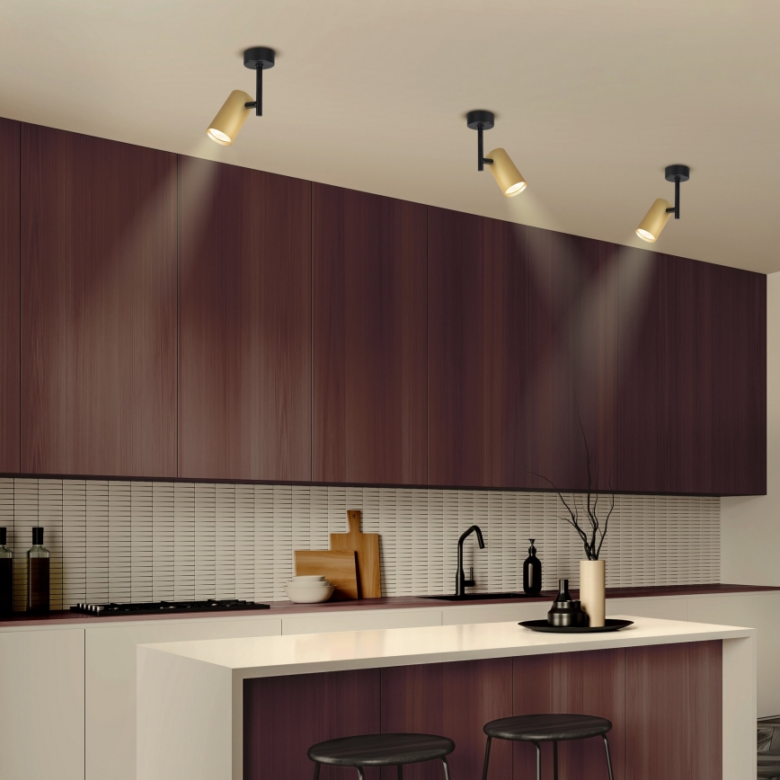 Brilagi - Akcentinis apšvietimas SELE VERTICAL 1xGU10/30W/230V juoda/auksas