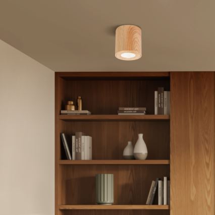 Brilagi - Akcentinis vonios šviestuvas MIA 1xGU10/30W/230V 84x80 mm ąžuolo dekoras IP44