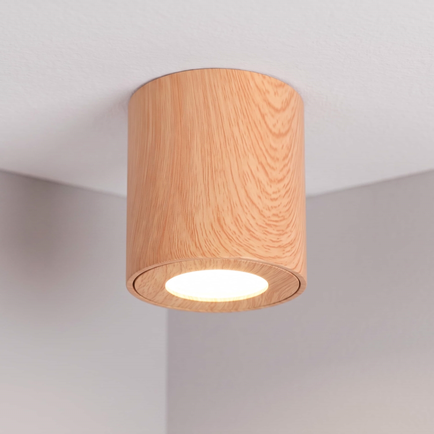 BRILAGI - Akcentinis vonios šviestuvas MIA 1xGU10/30W/230V 84x80 mm ąžuolo dekoras IP44
